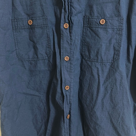 EUC Grayers Navy Short Sleeve Button Down Shirt Large - Picture 3 of 5